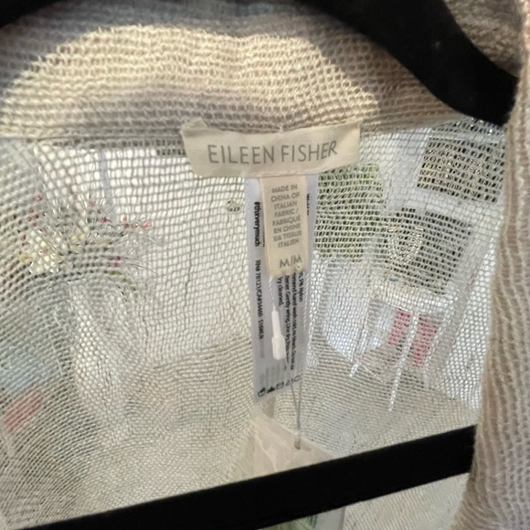 Sheer Linen Mesh Button Up - Picture 3 of 3